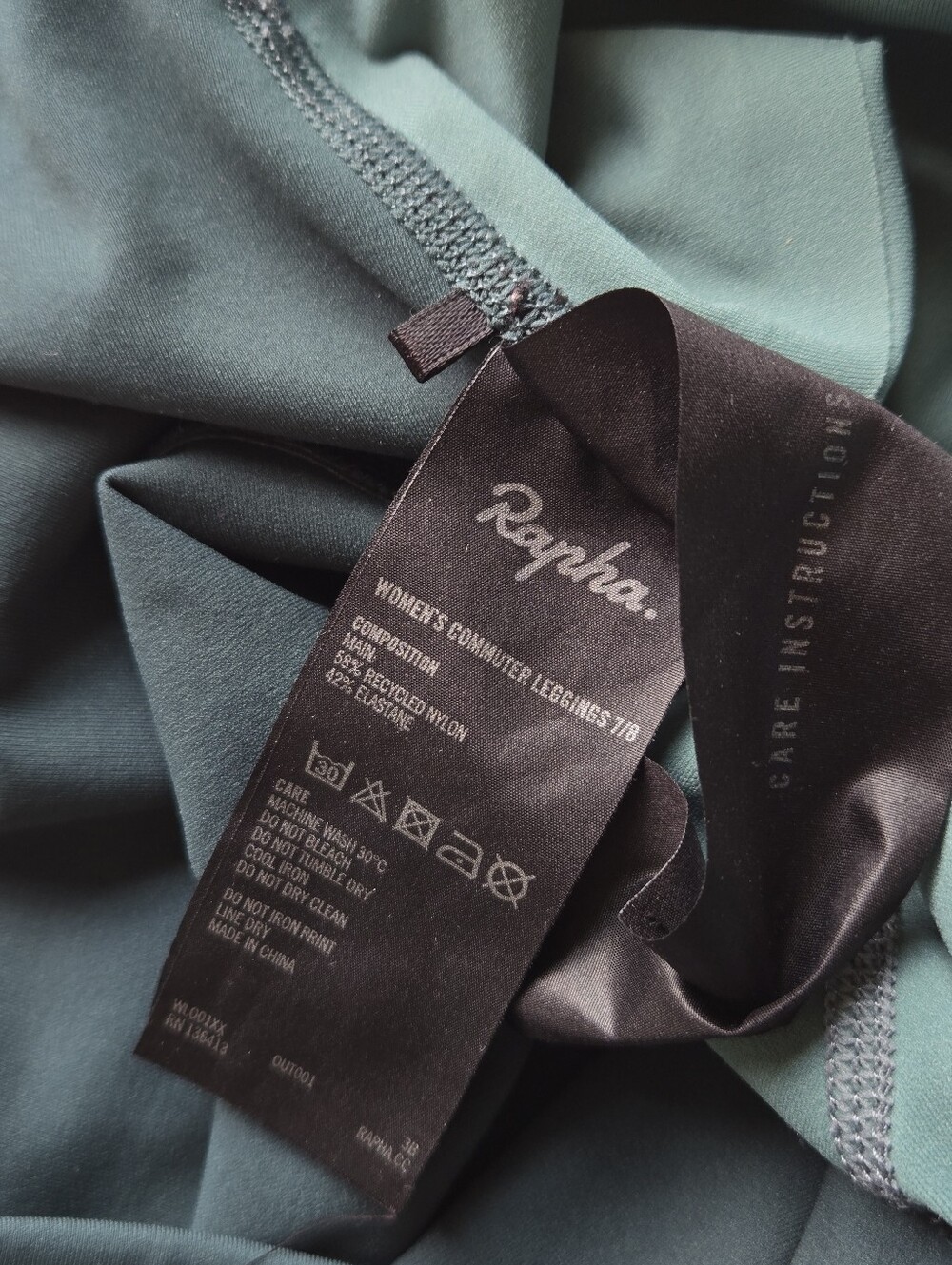 Rapha Commuter Leggings Women's Size Small Green Color cycling - Picture 9 of 14